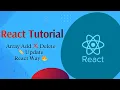 React JS Tutorial in Hindi Add Delete Update Array in JavaScript Immutable Way