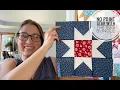 How to cut the fat quarters and make the No Point Stars with the Curated RWB bundle VLOG