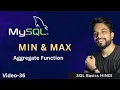 - 36 MySQL MIN MAX Function What is MIN MAX Function in MySQL MPrashant