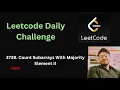 Count Subarrays With Majority Element II Leetcode - 3739