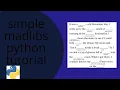 how to make a simple madlibs script using python