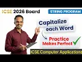 Java Program to Capitalize First Letter of Every Word ICSE Class 10 Computer Applications 2026