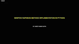 Implementing Newton Raphson Method in Python