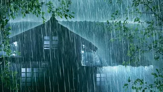 💤Fall into Sleep in Minutes with Intense Rainstorm on Metal Roof & Strong Thunder on Stormy Night