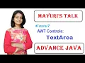 AWT Controls Tutorial TextArea Methods and Constructors Mayuri s Talk Mayuri Mali