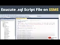 How to execute sql script files in sql server management studio