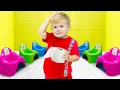 Roma and Diana help Oliver Potty Train
