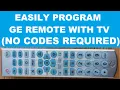 How to Program GE Universal Remote with TV using Auto Code Search Method