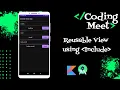 How to Implement Reuse View and Layout using Include Tag in Android Studio Kotlin