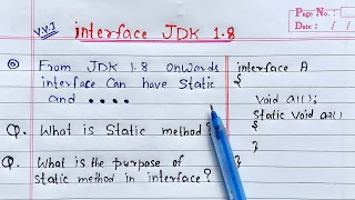 Interface JDK 1 8 in Java static method in interface Java