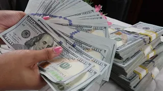 ASMR Money Manifest 2022 Playing Counting 100 000 CASH No Talking 