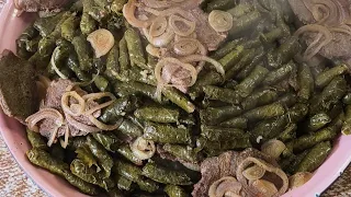 محشي ورق العنب بشرائح اللحمه بطريقة أمهاتنا 