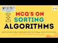 Sorting Techniques - Algorithms MCQ s Detailed Solutions For All Computer Science Exams ADA