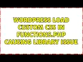 Wordpress Load custom css in functions php causing library issue 3 Solutions
