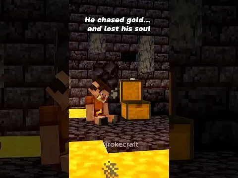 He chased gold until he wasn't human anymore…💔 #minecraft #memes