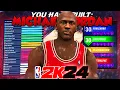 NBA 2K24 PRIME MICHAEL JORDAN BUILD OVERPOWERED 2-WAY SHOT-CREATOR SLASHER SG W CONTACT DUNKS