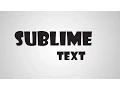 Intro To Sublime