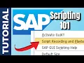 SAP GUI Scripting - Introduction and Basics