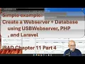 Simple example Create a Web server Database using USB Webserver PHP Laravel -ISAD Chapter 11-4