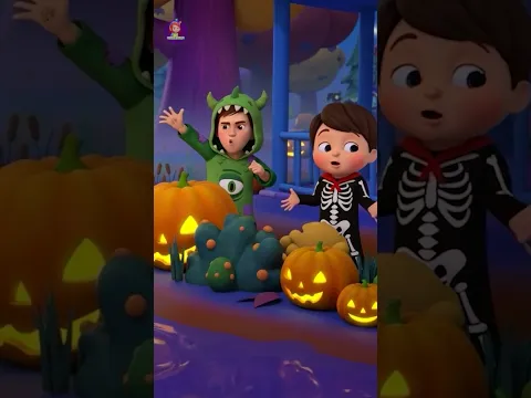 Halloween Row Row Row Your Boat #shorts #trending #cartoon #kidsmusic #spooky #trickortreat