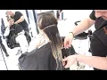 AMAZING HAIRCUT - Blunt Shoulder-Length Blonde Bob Haircut