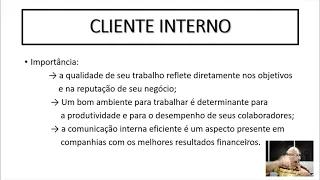 Atendimento ao cliente interno e externo