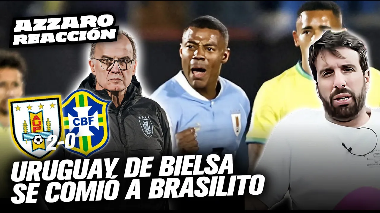 AZZARO REACCIÓN: URUGUAY SE COMIÓ A UN DIMINUTO BRASIL (2-0) POR ELIMINATORIAS