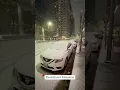 Snow falling around Houston Texas