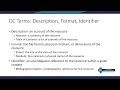 Online with the CMC Metadata Basics Dublin Core