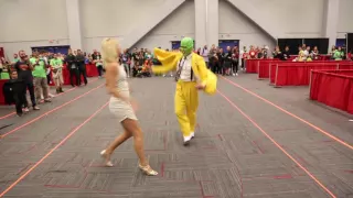 The Mask Cosplayers Dancing At Montreal Comiccon 2016 