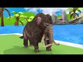 Long Slide Game With Elephant Gorilla Buffalo Hippopotamus Tiger 3d Animal Game Funny 3d Animals