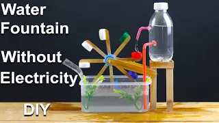 how to make a water wheel diy at home water fountain without electricity