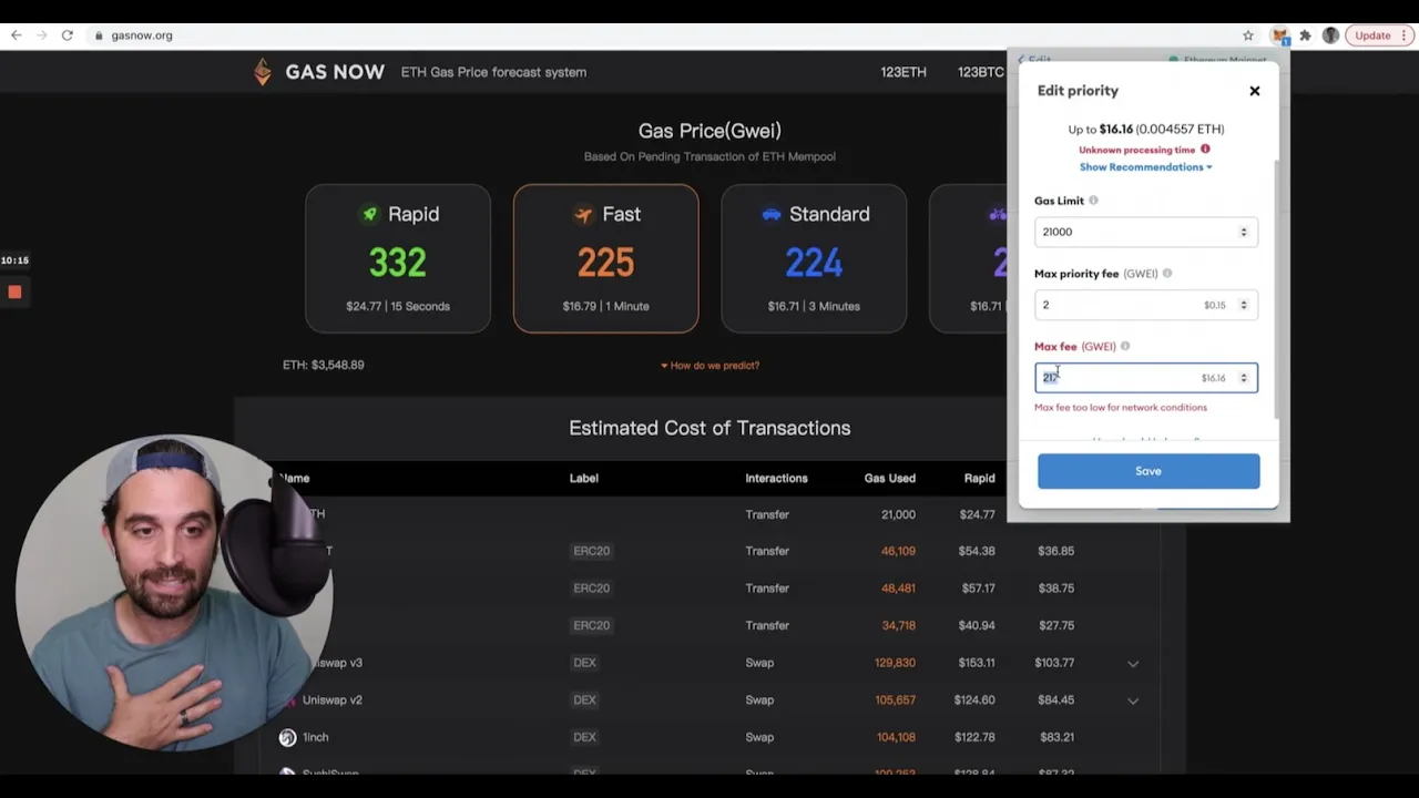 How to Save on Gas for EIP1559 Transactions on MetaMask