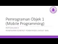 Pemrograman Objek 1 Mobile Programming - Pertemuan 4