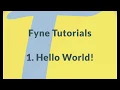 Fyne GUI Tutorial 1 Hello World