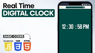 Digital Clock using HTML CSS JavaScript