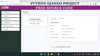 E-Notes Project Python Django Free Source Code