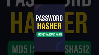 Password Hasher in Python - MD5 SHA256 SHA512 FuzzuTech GUI