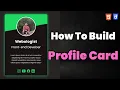 Build Glowing Profile Card HTML CSS Only