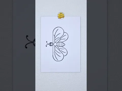 Menggambar kupu-kupu dari huruf K