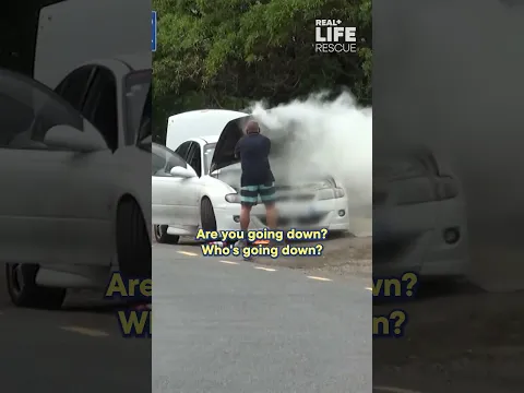 From watching the surf to tackling a car fire in seconds flat. 🚒
