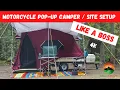 Motorcycle Pop Up Camper Trailer Site Setup Lees-Ure Lite