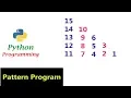 Python Pattern Programs - Printing Numbers in Triangle Shape Column wise Interview Question