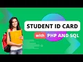 Student Id Card Automated Student Id Card With PHP and SQL