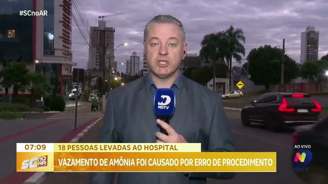 Vazamento de amônia, em Chapecó, foi causado por erro de procedimento