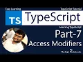 TypeScript Tutorial Day 7 Part 7 Access Modifiers In TypeScript