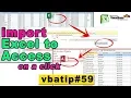 import data from excel to access vba on a click
