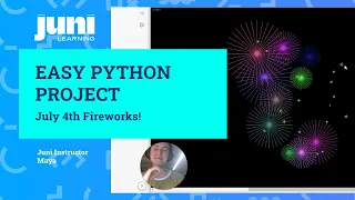 Python Beginner Project Tutorial - Design July 4th Fireworks