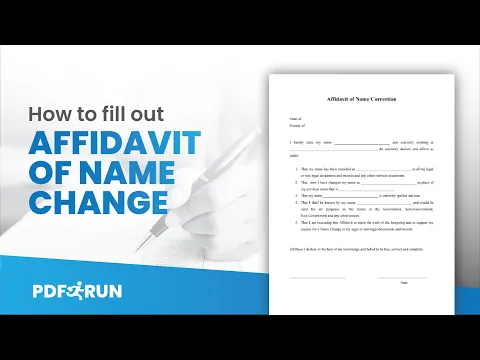 Download MP3 How to Fill Out Affidavit of Name Change Online | PDFRun