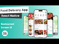Food Delivery App with React Native - Restaurant Screen UI